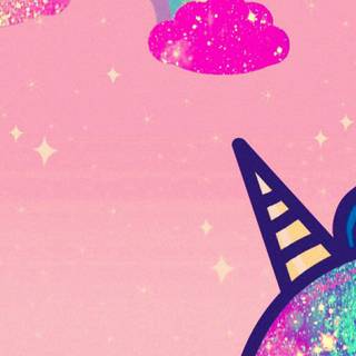 Gold unicorn phone wallpaper