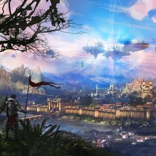 Flying horse wallpaper