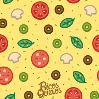 Cute pizza wallpaper