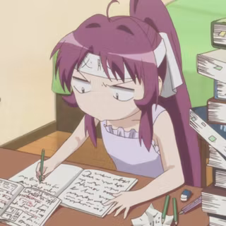 Anime studying wallpaper