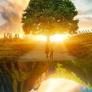 Mother and son wallpaper