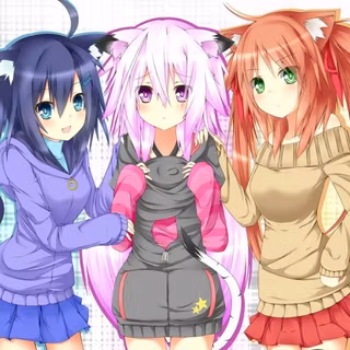 Anime kitty girl HD wallpaper