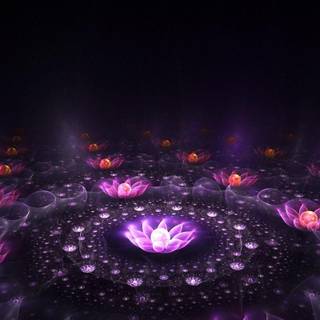 Neon flowers wallpaper