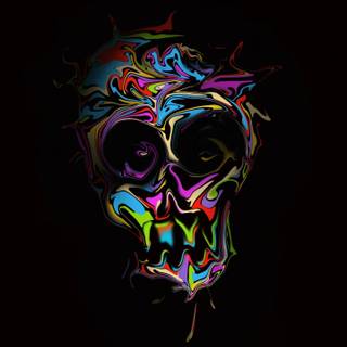 Skeleton art amoled wallpaper