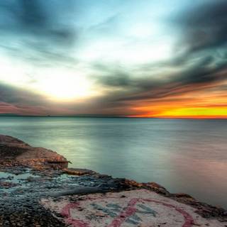 Clouds sunset Android wallpaper