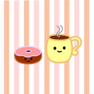 Coffee and donuts wallpaper