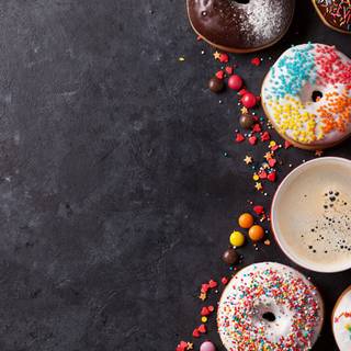 Coffee and donuts wallpaper