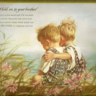 Sister and brother wallpaper