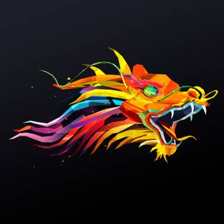 Colorful dragon wallpaper