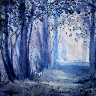 Forest paint desktop wallpaper