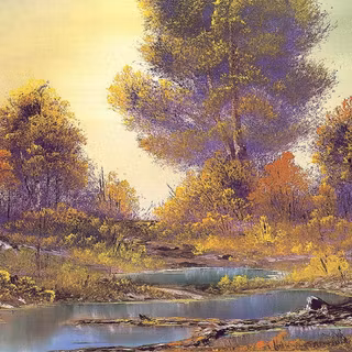 Forest paint desktop wallpaper