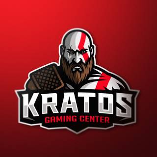 Kratos gaming logo wallpaper
