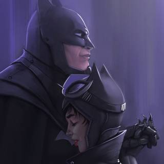 Bruce Wayne and Selina Kyle desktop wallpaper
