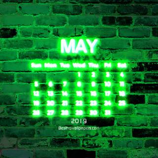 Neon calendar wallpaper