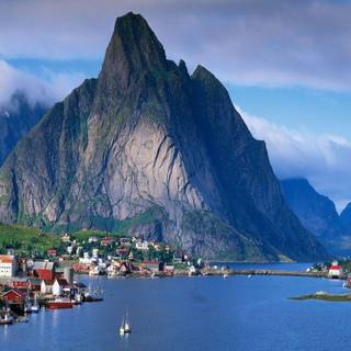 Lake village wallpaper