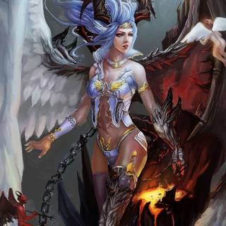 Demon angel wallpaper