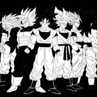 Goku white wallpaper