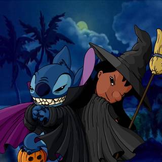 Lilo and Stitch Halloween wallpaper