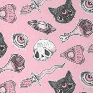 Pastel goth Halloween wallpaper
