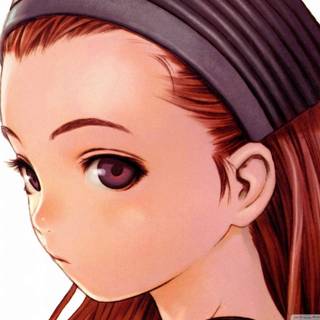 Anime girl with brown hair wallpaper