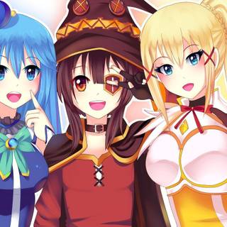 Anime girl with brown hair wallpaper