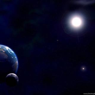 Moon and sun wallpaper