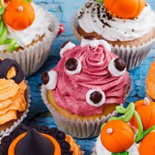 Halloween cupcake wallpaper