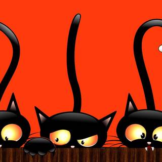 Halloween vintage cartoon wallpaper