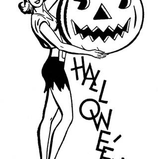 Halloween vintage cartoon wallpaper