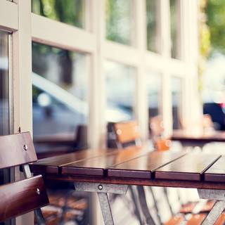 Autumn coffee shop wallpaper