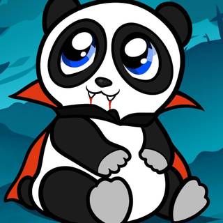 Halloween panda wallpaper