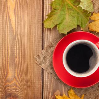 Autumn and coffee wallpaper