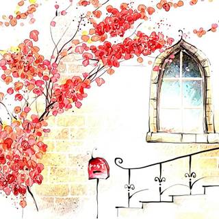 Autumn watercolour wallpaper