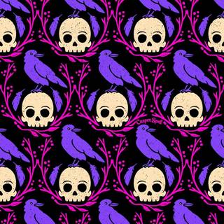 Scary cute Halloween wallpaper