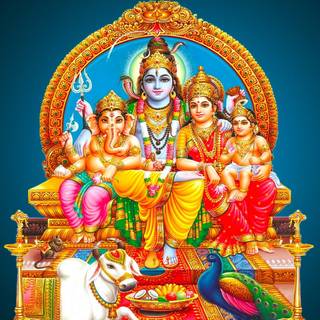 Shiv family wallpaper