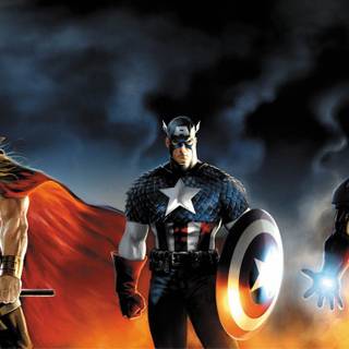 Captain America and Thor wallpaper