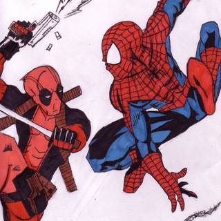 Spider-Man and Deadpool wallpaper