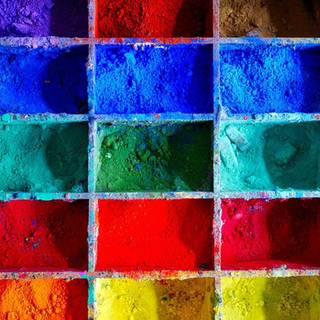 Yellow red and blue mix design wallpaper