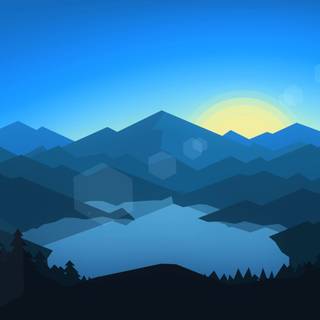 Vector landscape wallpaper