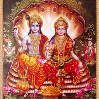 Vishnu Laxmi wallpaper