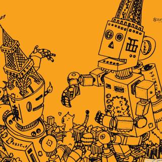 Retro art PC wallpaper