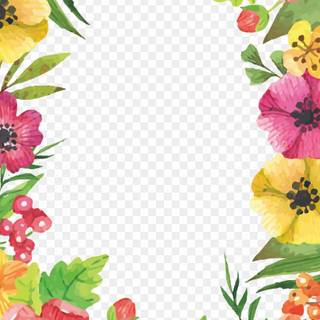 Flower border wallpaper