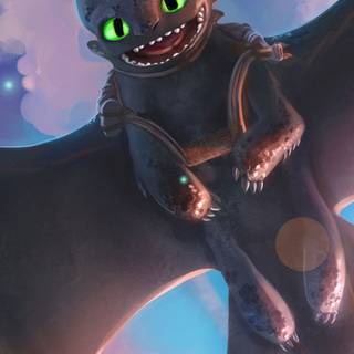 Night Fury 4k mobile wallpaper