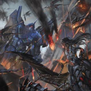 Robotic anime wallpaper