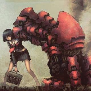 Robotic anime wallpaper