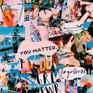 Collage retro wallpaper