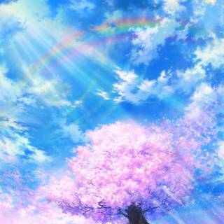 Anime rainbow wallpaper