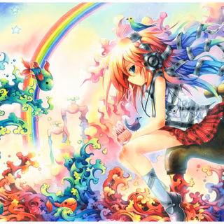 Anime rainbow wallpaper