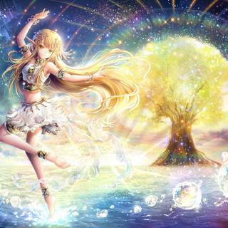 Anime rainbow wallpaper