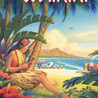 Retro Hawaiian wallpaper